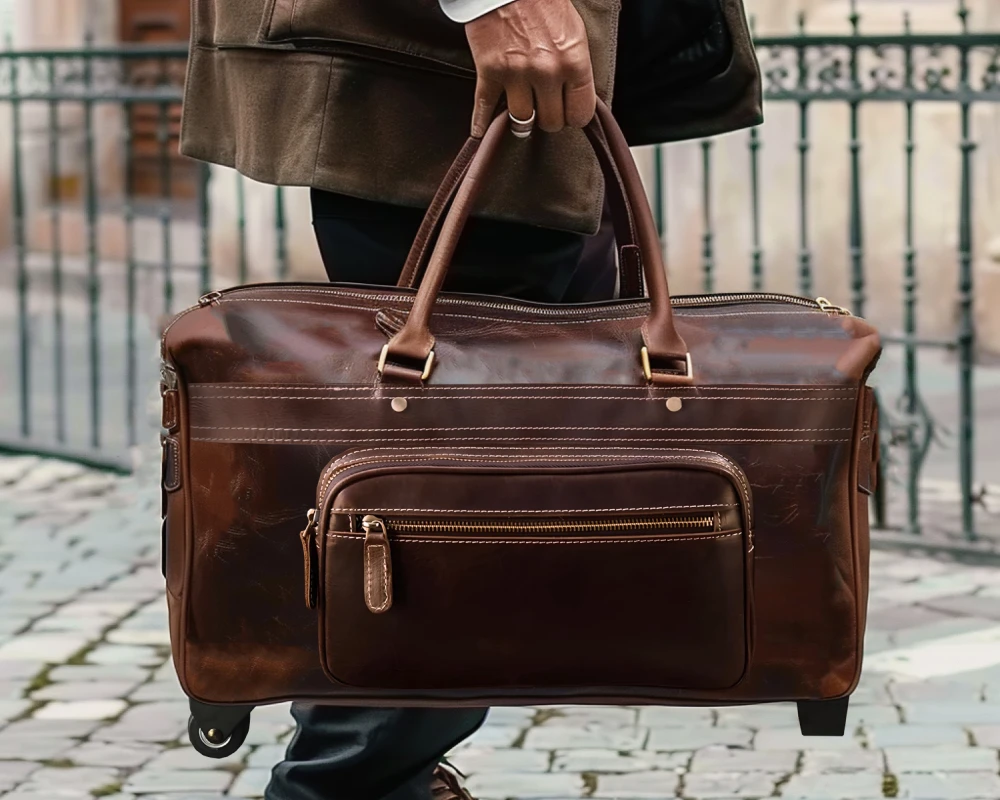 leather carry on luggage