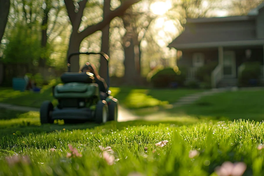 walk behind electric lawn mower